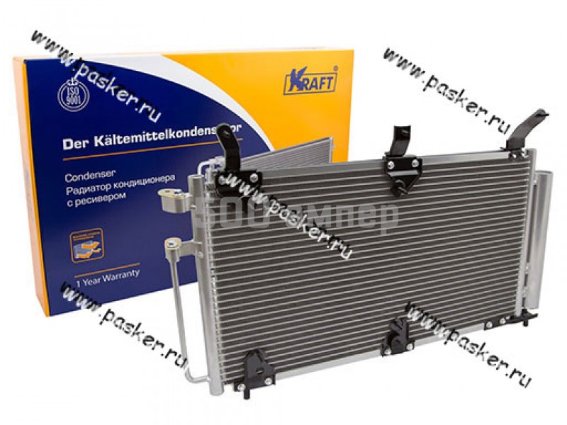 Радиатор кондиционера 1118 Калина KRAFT с ресивером 104041 2172-1300008 65403