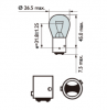 Лампа  Automotive Lighting PY21/4W (12536A) Amber 34807