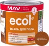 ECOL Эмаль для пола (ПФ-266) золотисто-коричневая  1,0л (0,9 кг) глянцевая 222107