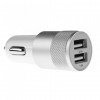 USB зарядное устройство автомобильное (в прикуриватель)металл 24645