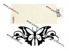 Наклейка Butterfly вырезная 11х25см белая 10683