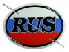 Наклейка RUS полноцветная 10х14см 7383