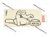 Наклейка Simon's cat 92 вырезная 12х25см левая черная 10723
