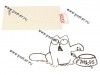 Наклейка Simon's cat 95 вырезная 12х25см левая белая 10740
