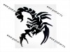 Наклейка Скорпион вырезная 10х10см черная 47869