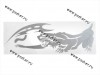 Наклейка Стикер на боковое стекло Пантера 41х41см серебро 2шт 47834