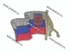 Наклейка Флаг RUSSIA 11х15см голограмма 43452