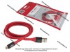Кабель универсальный Micro-USB 1.2м красный AURA TPC-UM7R 39921