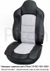 Накидка на сиденья Alcantar & Leather - черный кожзам, серые вставки алькантара Piton (Болгария) 19-007-061-0001