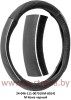 Оплетка на руль M Кожа [KM-8014] черный, хромированные вставки Cayman (Н.Зеландия) 24-046-111-0070