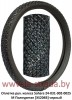 Оплетка на руль M ЭкоКожа [XS204B] черный с плетеными вставками Sahara (КНР) 24-031-002-0025