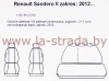 Чехлы на сиденья Renault Sandero II (14-) Z02 28-004-032-0035