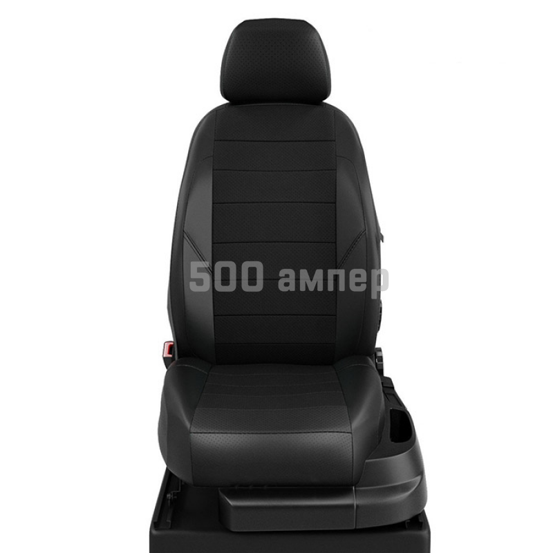 Чехлы на сиденья Audi A4 B6 (00-07) {Экокожа, черный} 28-092-000-0054