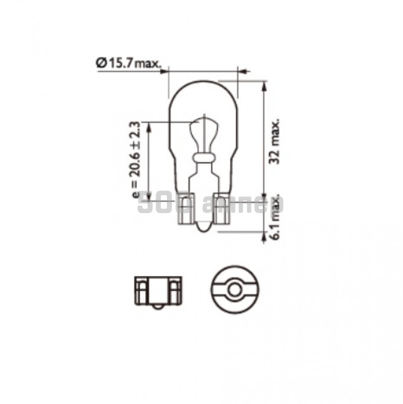 Лампа Automotive Lighting W16W 12V (21531) 31868