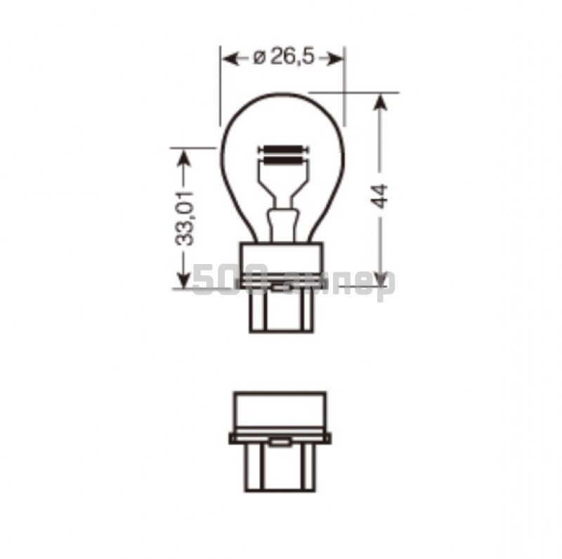 Лампа Automotive Lighting W27/7W 12V 27/7W (3157) USA 31875