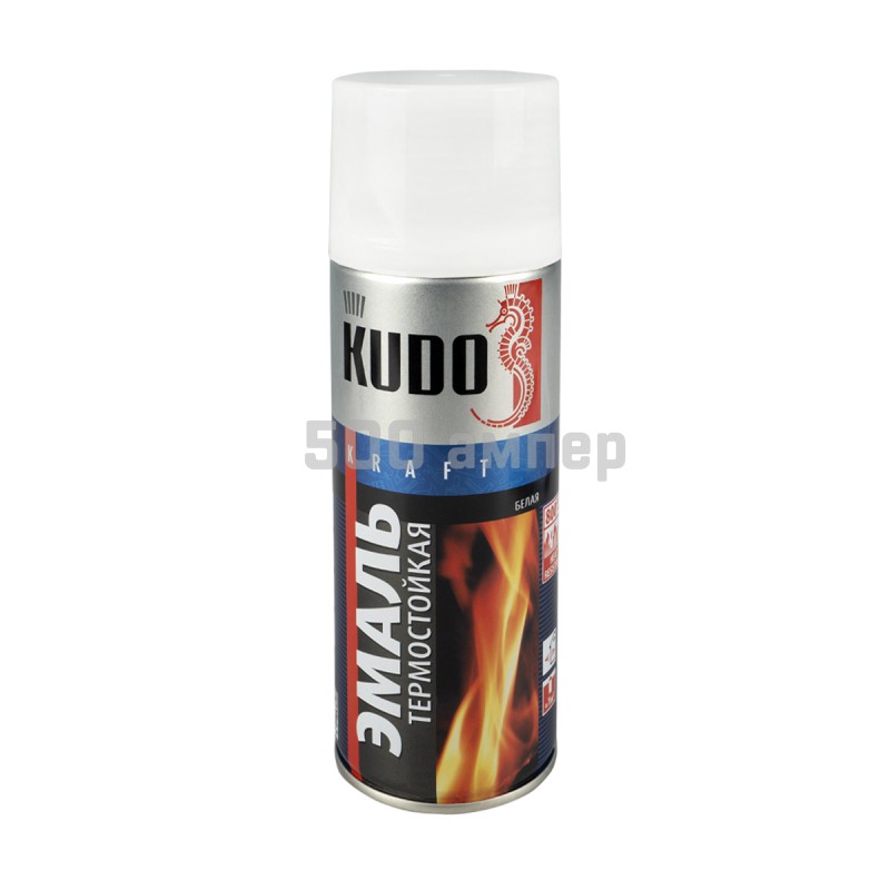 Краска KUDO термостойкая белая матовая 500мл (KU-5003) 32111