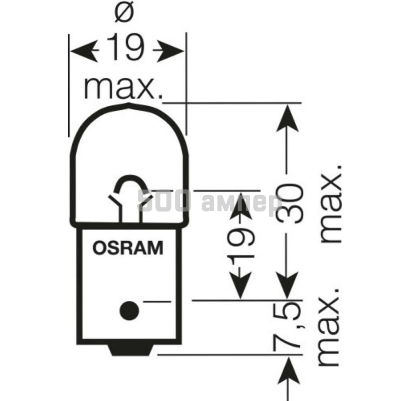 Лампа Osram ORIGINAL LINE R10W 12V (5008) 32428