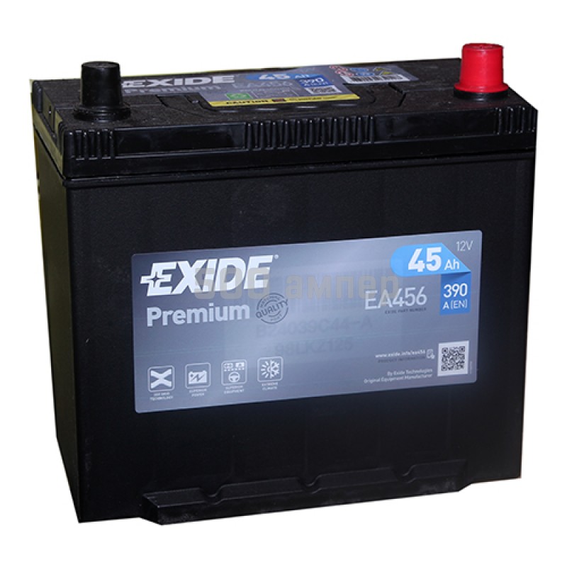 Аккумулятор EXIDE PREMIUM EA456 45Ah 390A R+ EA456_EXI