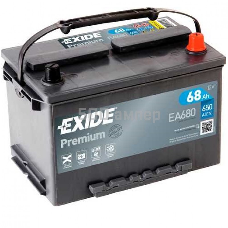 Аккумулятор EXIDE PREMIUM EA680 68Ah 650A R+ EA680_EXI