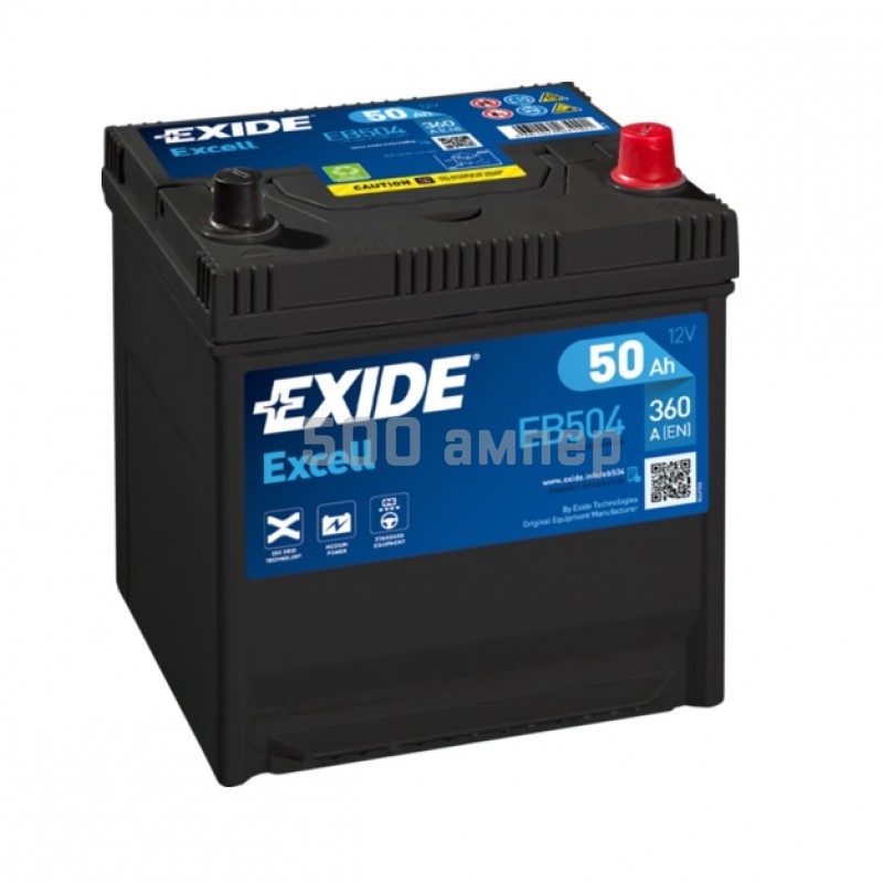 Аккумулятор EXIDE EXCELL EB504 50Ah 360A R+ EB504_EXI