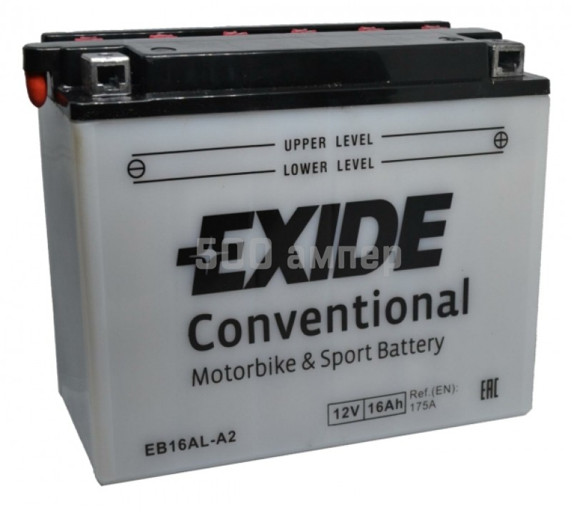 Аккумулятор EXIDE CONVENTIONAL 12V 16AH 220A ETN (EB16ALA2) EB16ALA2_EXI