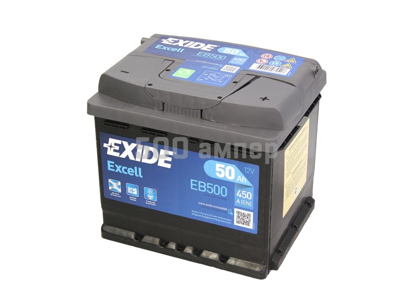 Аккумулятор EXIDE EXCELL 12V 50AH 450A ETN 0(R+) EB500