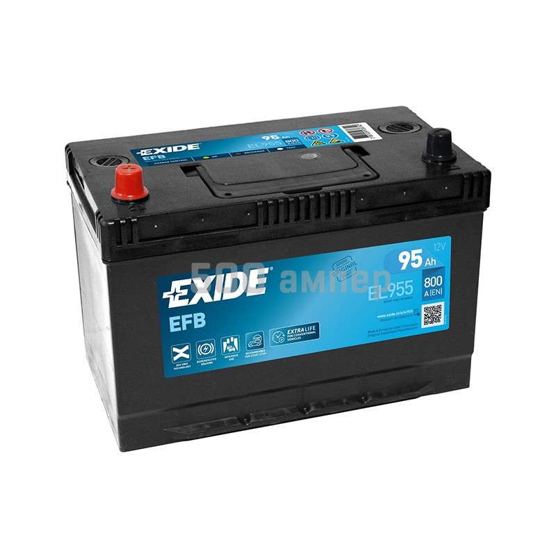 Аккумулятор EXIDE Start Stop EFB 12V 95AH 800A ETN 1(L+) EL955