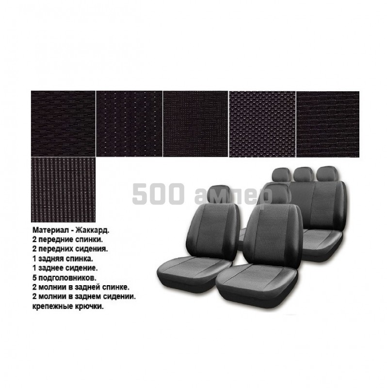 Комплект тканевых чехлов FORMA черные 11 предметов 503-BLACK