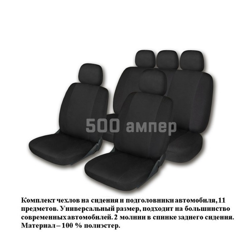 Комплект тканевых чехлов FORMA полиэстер черные 11 предметов 505-BLACK