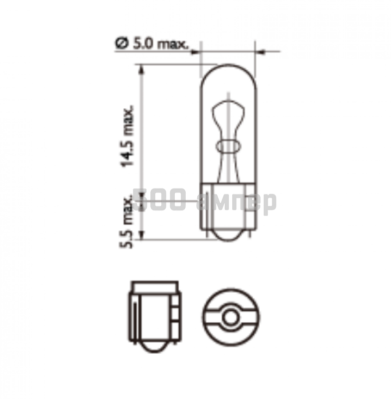 Лампа  Automotive Lighting W2W (2521) 2W 34810