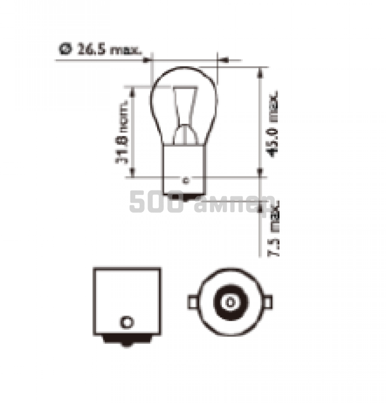 Лампа  Automotive Lighting 24V 27W (12561) 35036