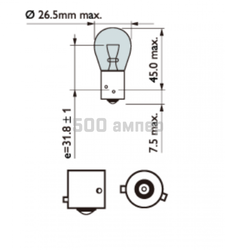 Лампа  Automotive Lighting 21W (12513) BAW15S 34770