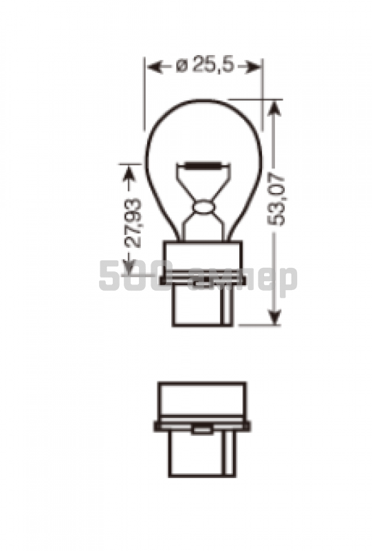 Лампа  Automotive Lighting USA 27W (3156) W2.5x16d 34814