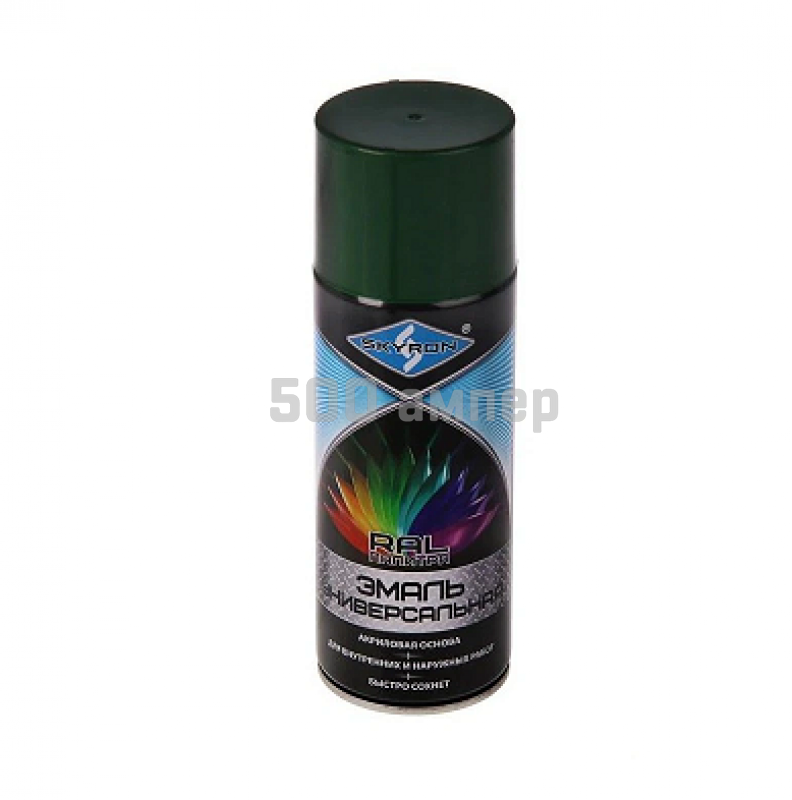 Краска акриловая SKYRON 520мл - RAL 6005 зеленый мох эмаль SR-16005