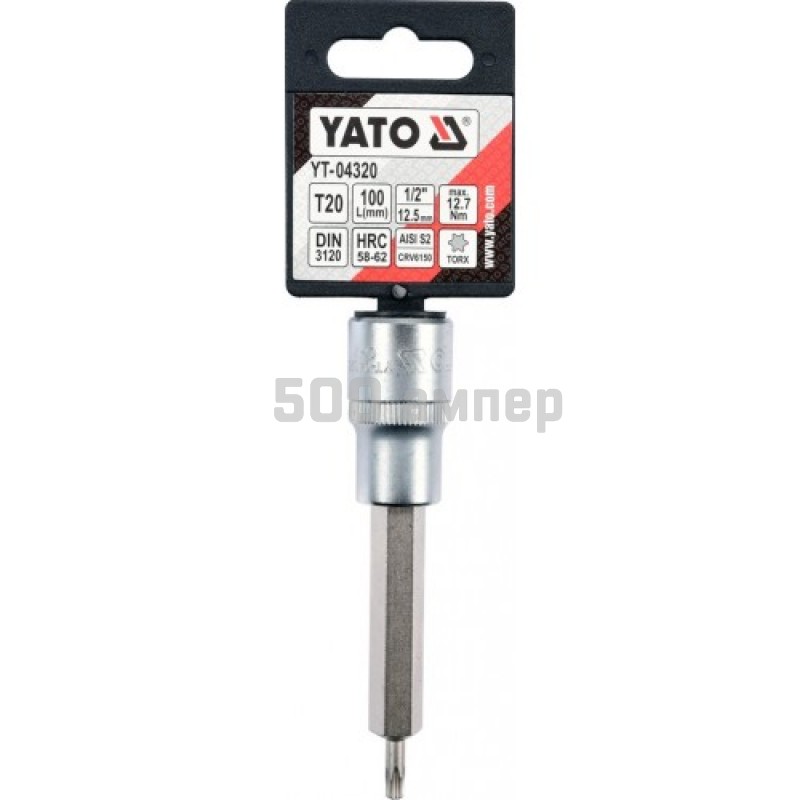 Головка-бита YATO TORX, T20, 100 мм, 1/2" YT-04320