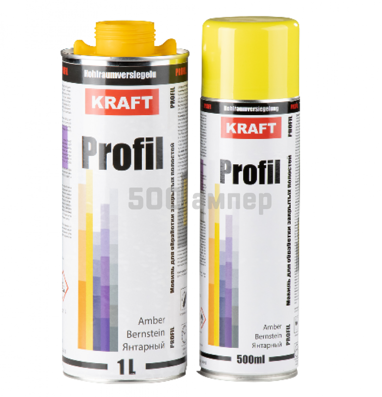 Мовиль "KRAFT PROFIL", для обработки закрытых полостей, желтый, 500 мл, аэрозоль 074010