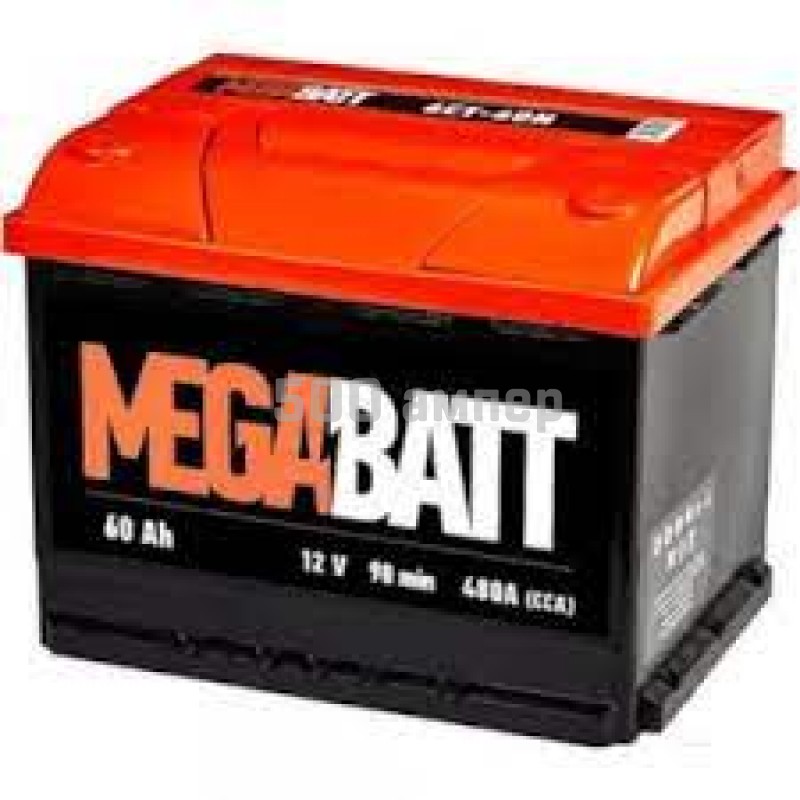 Аккумулятор MEGA BATT 60Ah 480A (CCA) евро (242x175x190) 6CT-60 NR