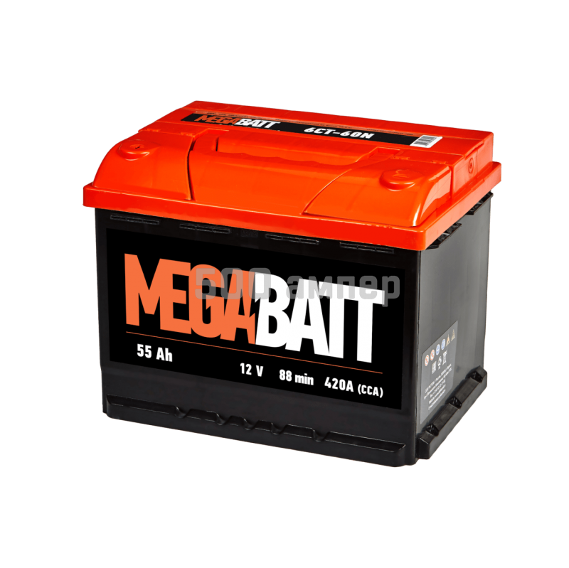 Аккумулятор MEGA BATT 65Ah 660A (ССA) евро (242x175x190) 6CT-65 NR