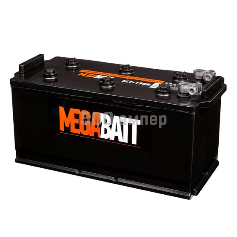 Аккумулятор MEGA BATT 190Аh, 1200-1250A, L+ конус (513x223x217) 6СТ-190АE