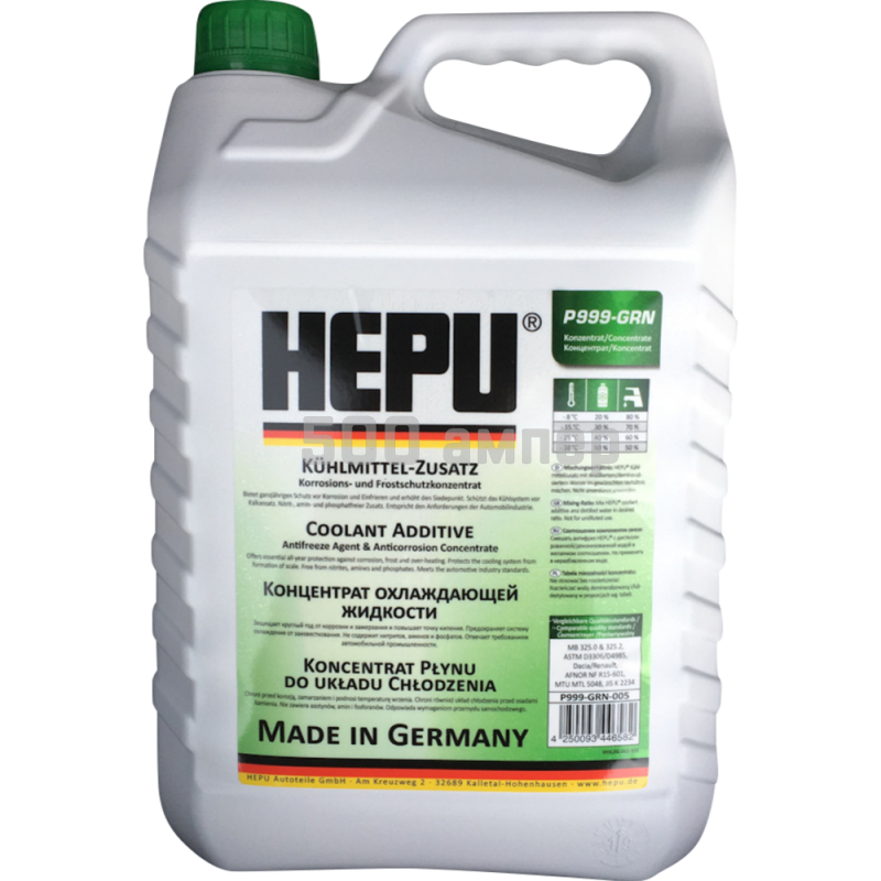 Антифриз HEPU/Febi зеленый 5л (концентрат) (P999-GRN-005) 35742