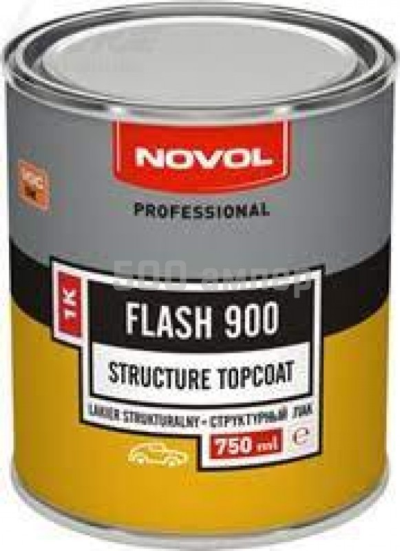 NOVOL FLASH 900 Структурный лак 1K 0,75л для пластика черный 31006