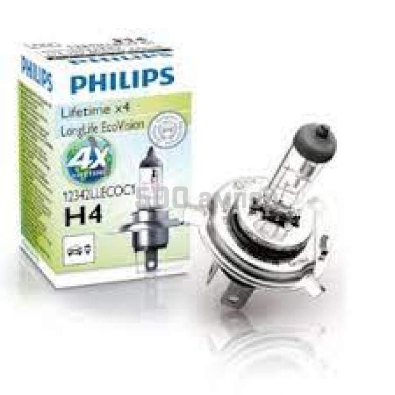 Лампа PHILIPS H4 LongerLife Ecovision 12342LLECOC1