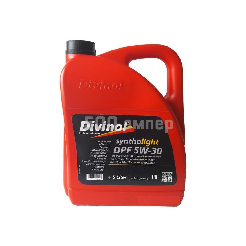 Масло моторное DIVINOL SYNTHOLIGHT DPF 5W-30 5л 49180-K007
