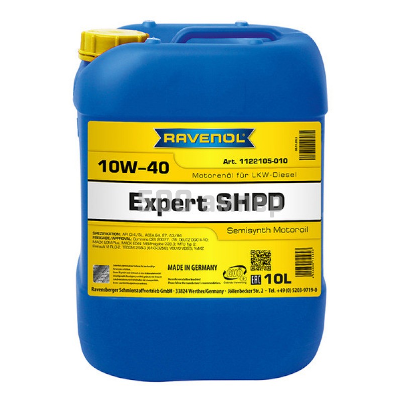 Масло моторное RAVENOL Expert SHPD SAE 10W-40 10л 1122105-010-01-999
