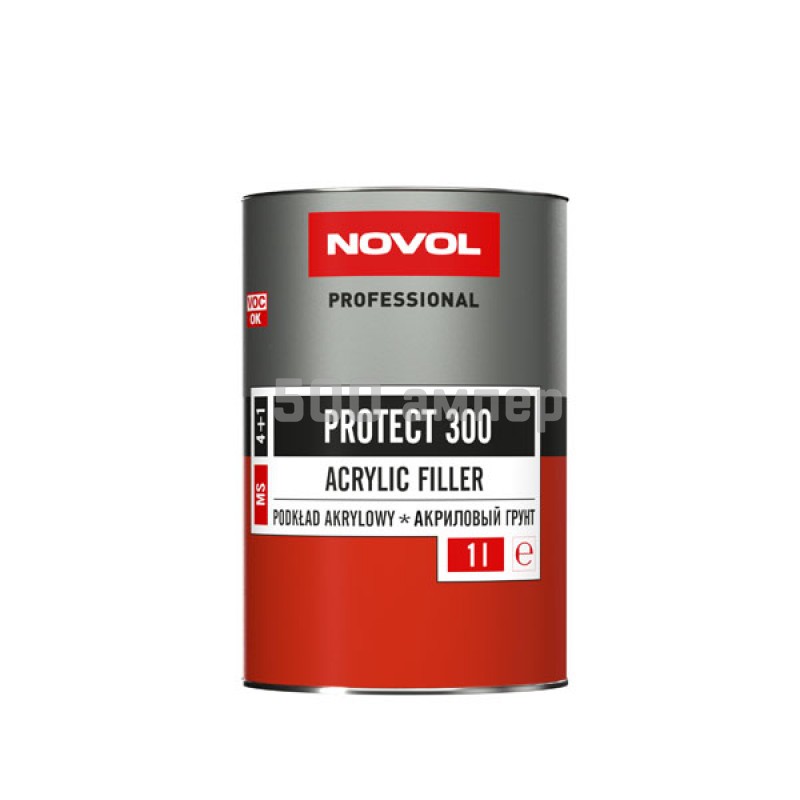 Акриловый грунт NOVOL PROTECT 300 MS 4:1 красный 1л 37051