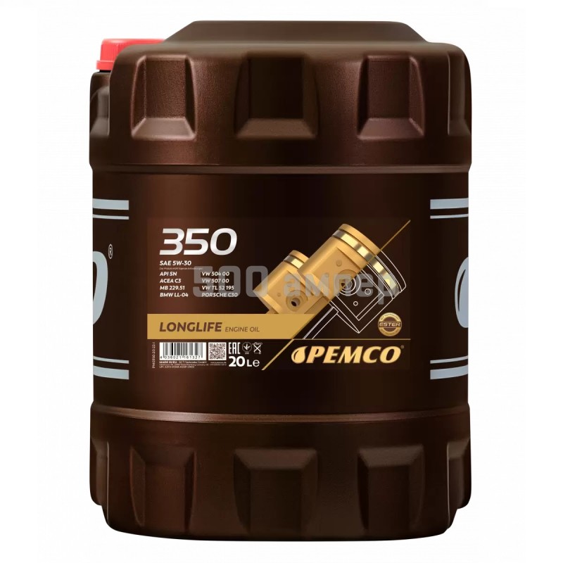 Масло моторное PEMCO 350 5W-30 SN 20л PM0350-20 52595