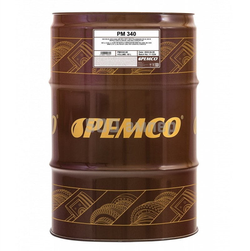 Масло моторное PEMCO 340 5W-40 SN/CH-4 60л PM0340-60 57663