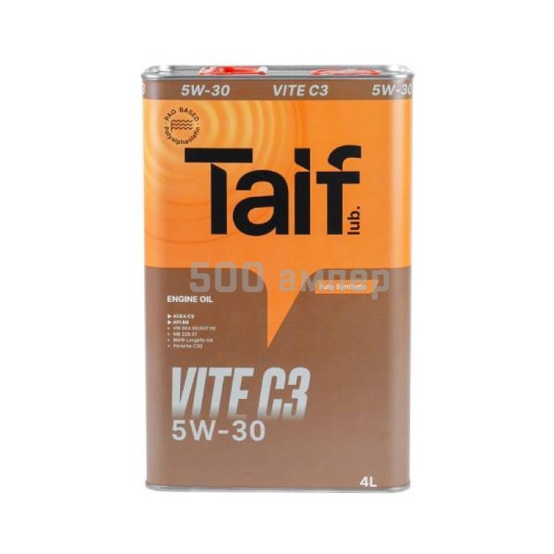 Масло моторное (ПАО) TAIF VITE C3 5W-30, 4л 211014