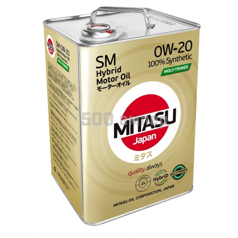 Масло моторное MITASU MOLY-TRiMER HYBRID  SM 0W20 6л MJ-M02-6