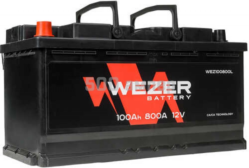 Аккумулятор WEZER 100Ah 800A +слева WEZ100800L_WZR